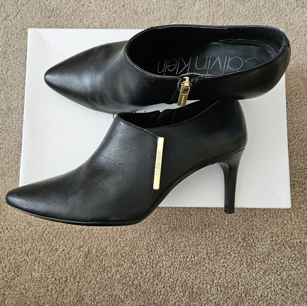Calvin Klein Black Leather Heels
